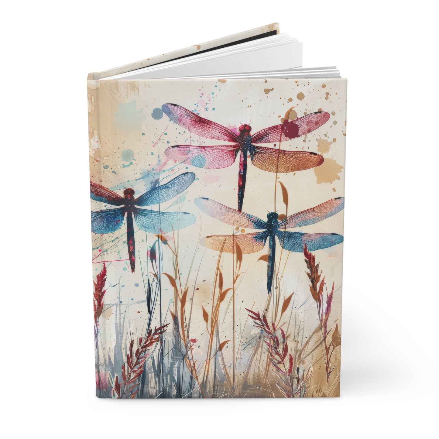 Colorful Dragonfly Hardcover Journal