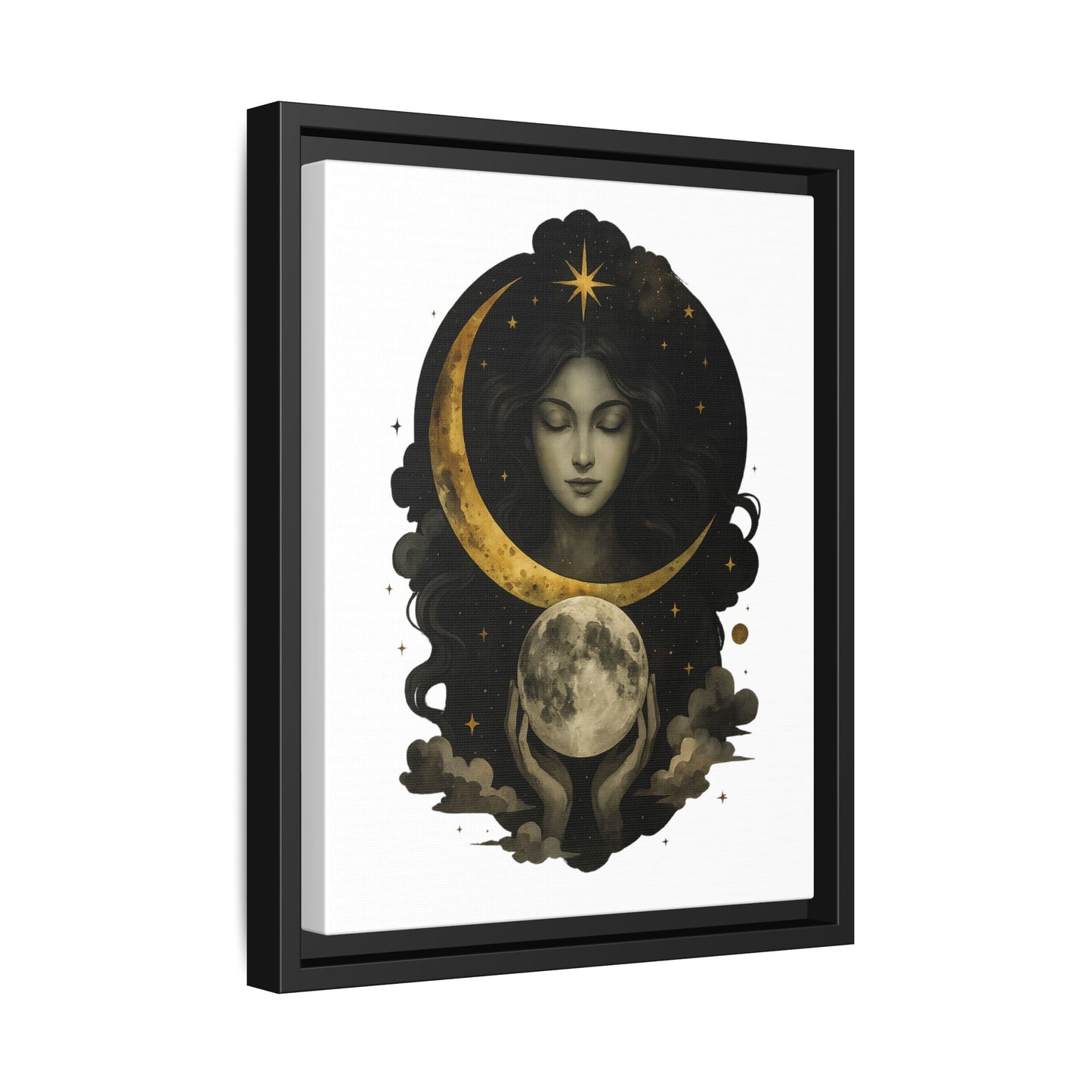 Celestial Moon Goddess Canvas Art Print 11x14