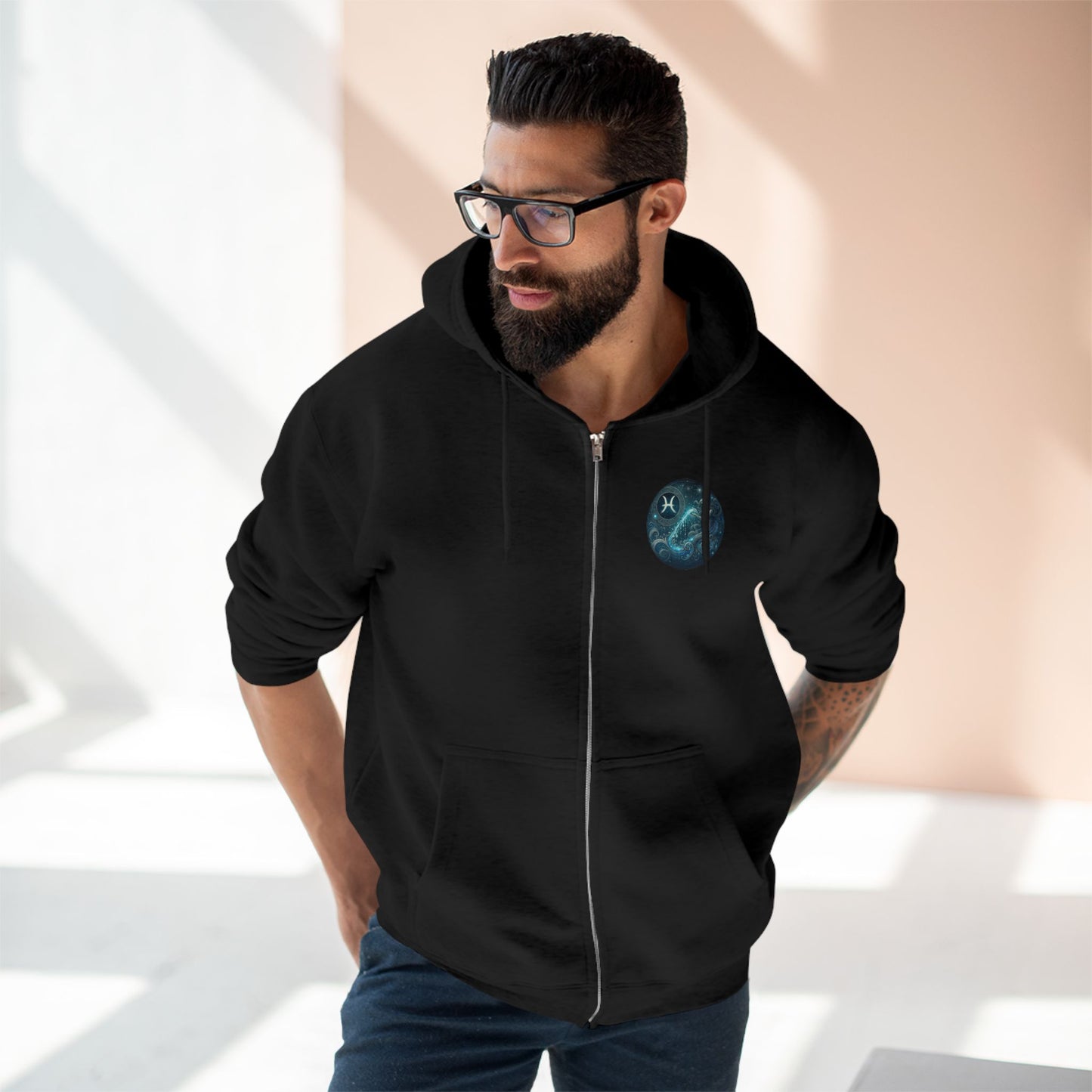 Aquarius Unisex Zip Hoodie