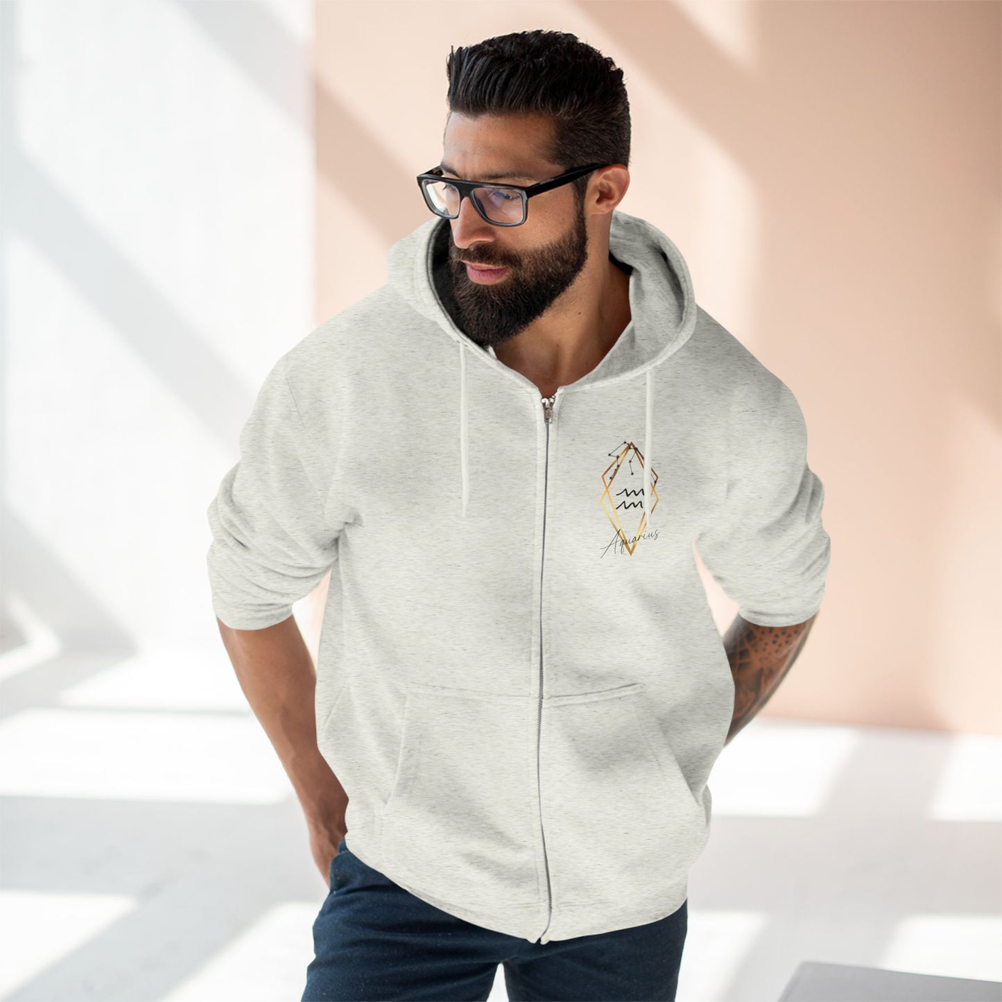 Aquarius Unisex Zip Hoodie