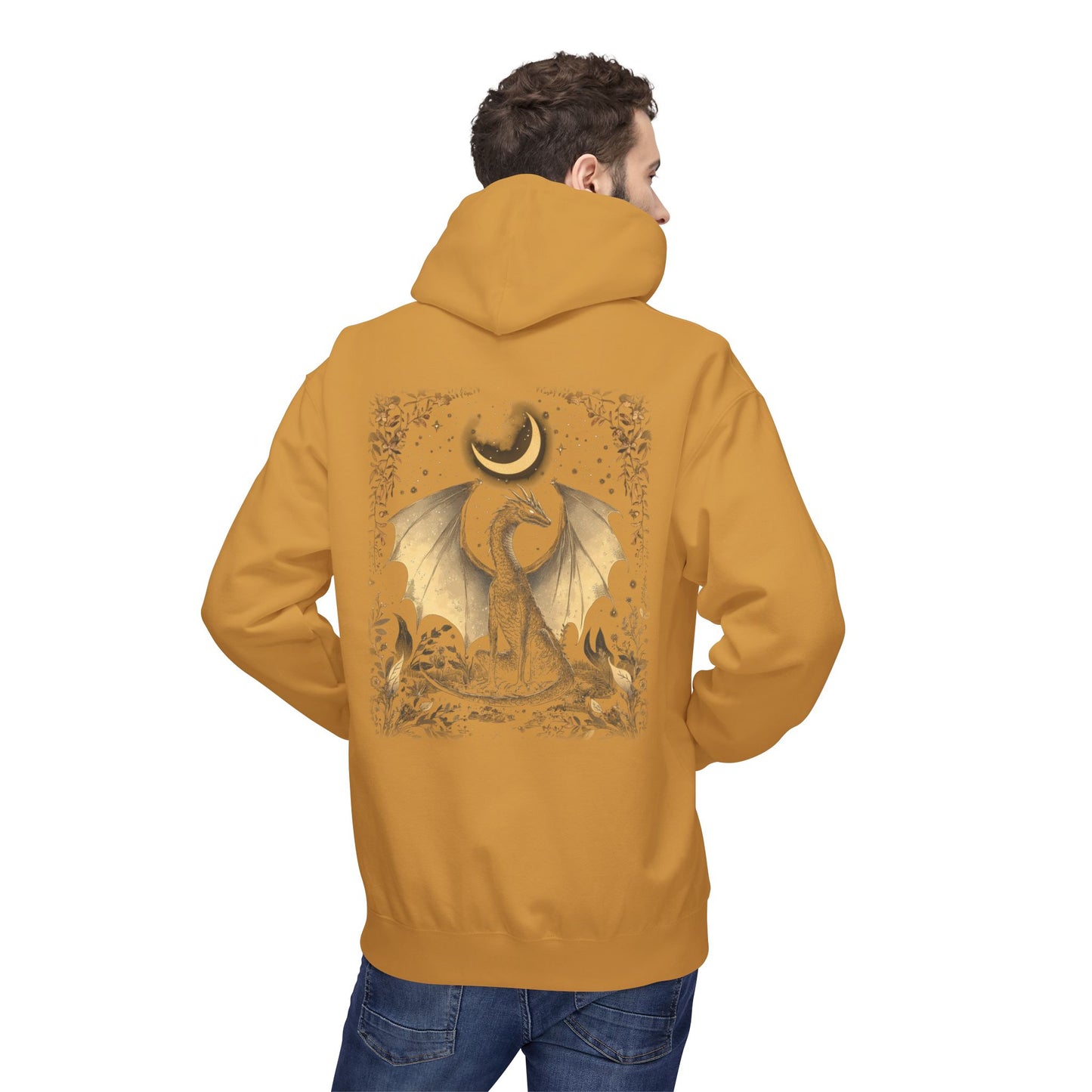 Magical Dragon & Moon Fleece Unisex Pullover