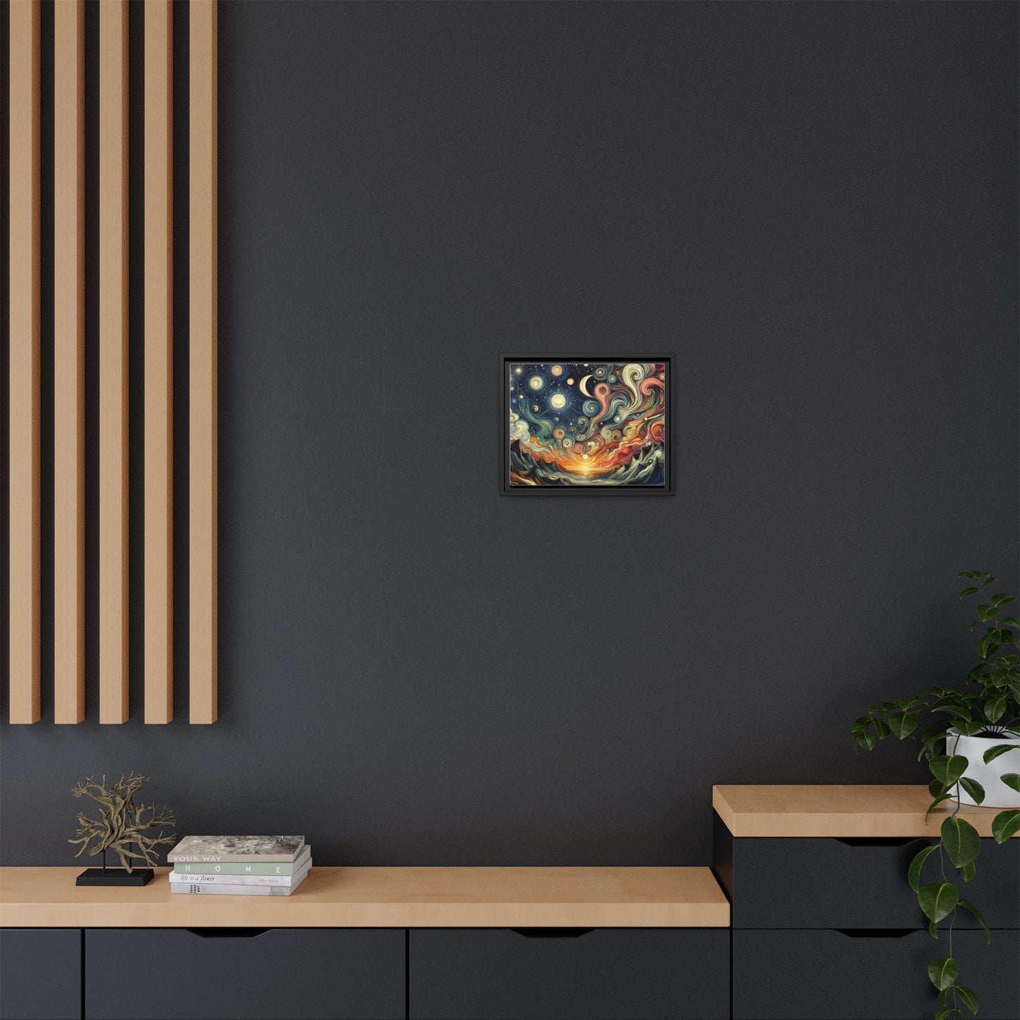 Cosmic Sunset Swirl Canvas Art 12x9 & 14x11