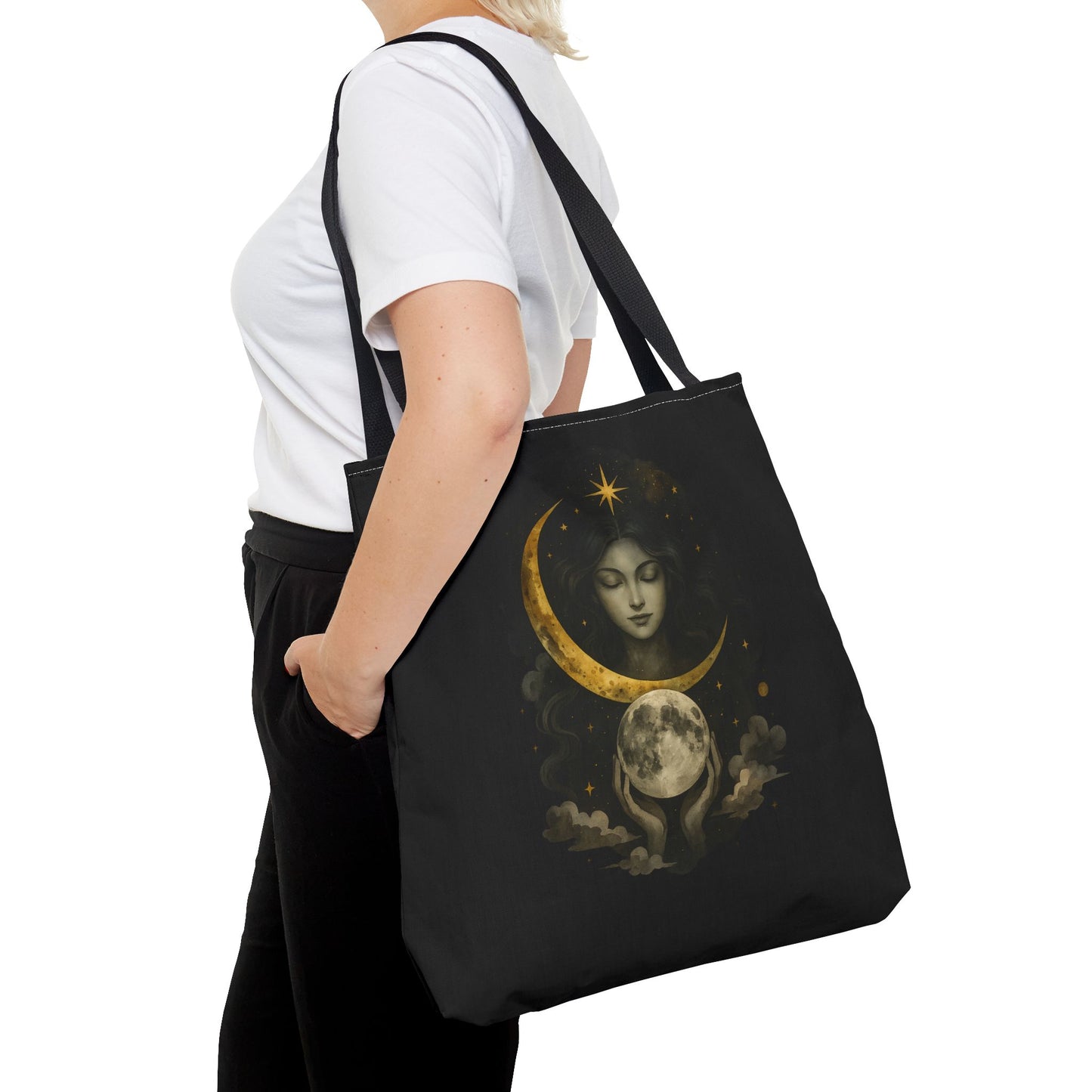 Celestial Moon Goddess Tote Bag