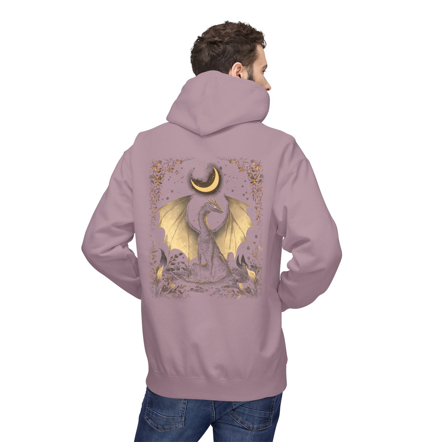 Magical Dragon & Moon Fleece Unisex Pullover