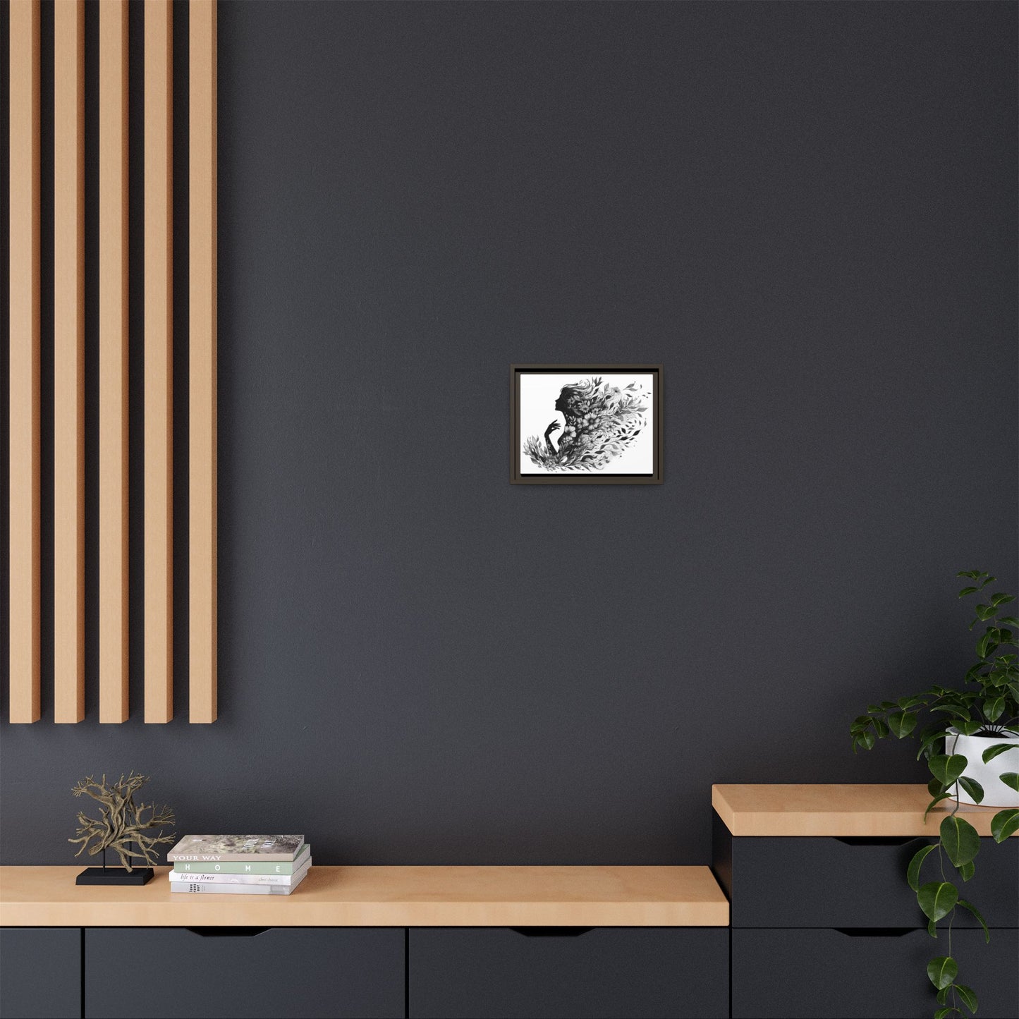 Floral Goddess Silhouette Wall Art 12x9 &14x11