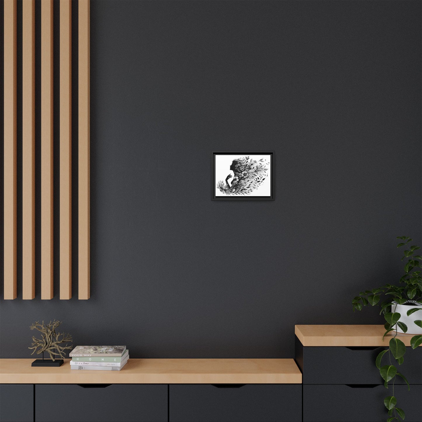 Floral Goddess Silhouette Wall Art 12x9 &14x11