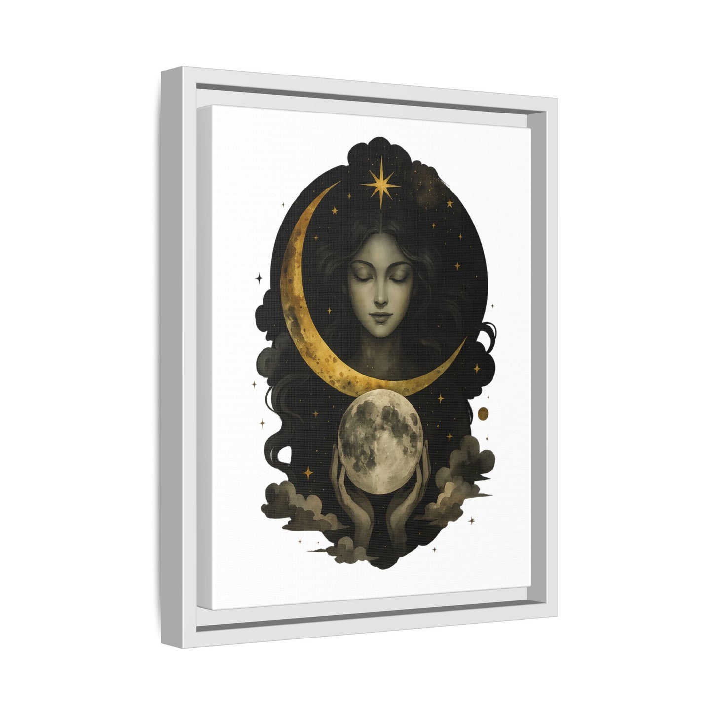 Celestial Moon Goddess Canvas Art Print 11x14