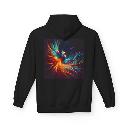 Vibrant Phoenix Graphic Hoodie, Unisex
