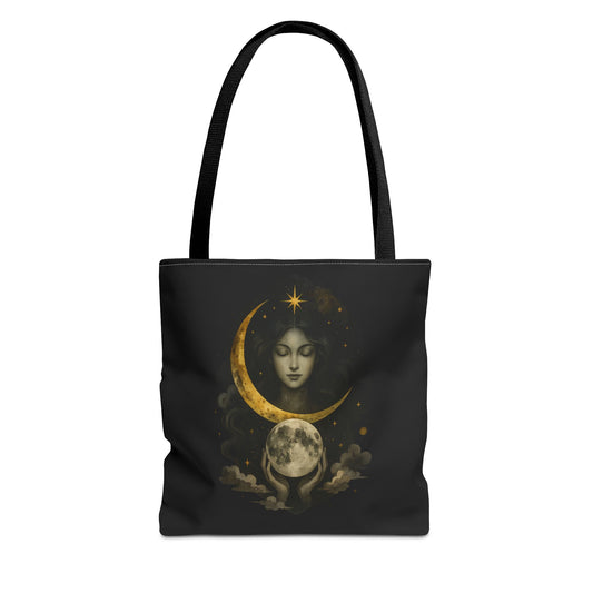 Celestial Moon Goddess Tote Bag