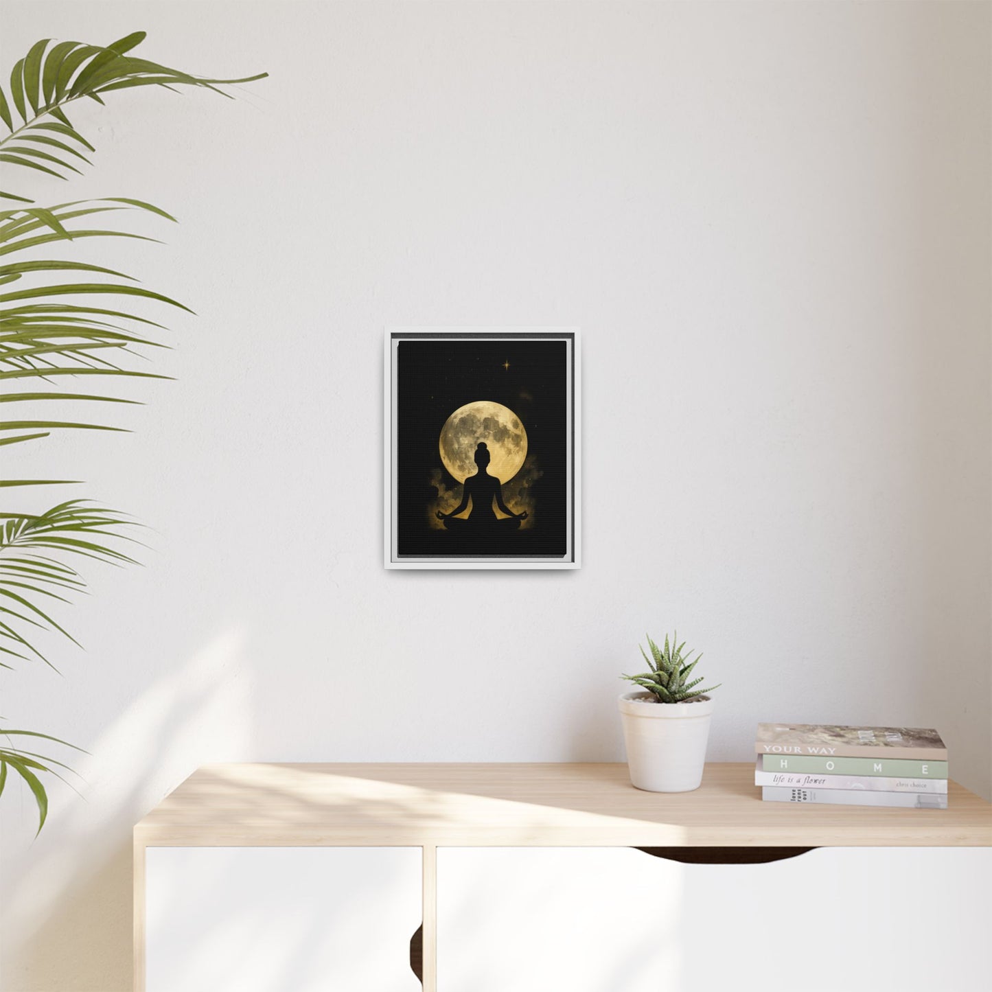 Meditative Moon Canvas Art