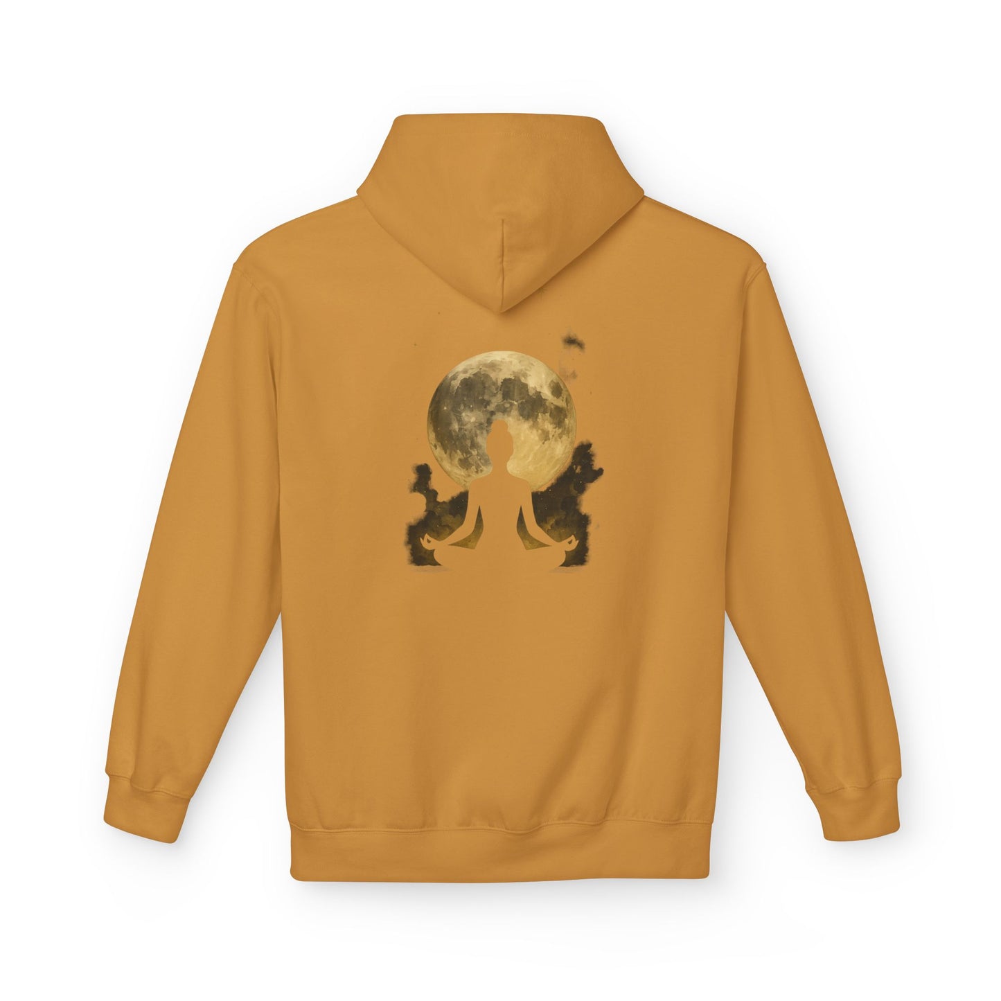 Moonlit Meditation Fleece Hoodie - Cozy Unisex Sweatshirt