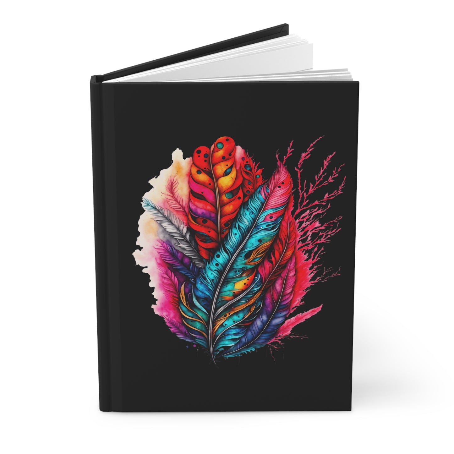 Vibrant Feather Hardcover Journal