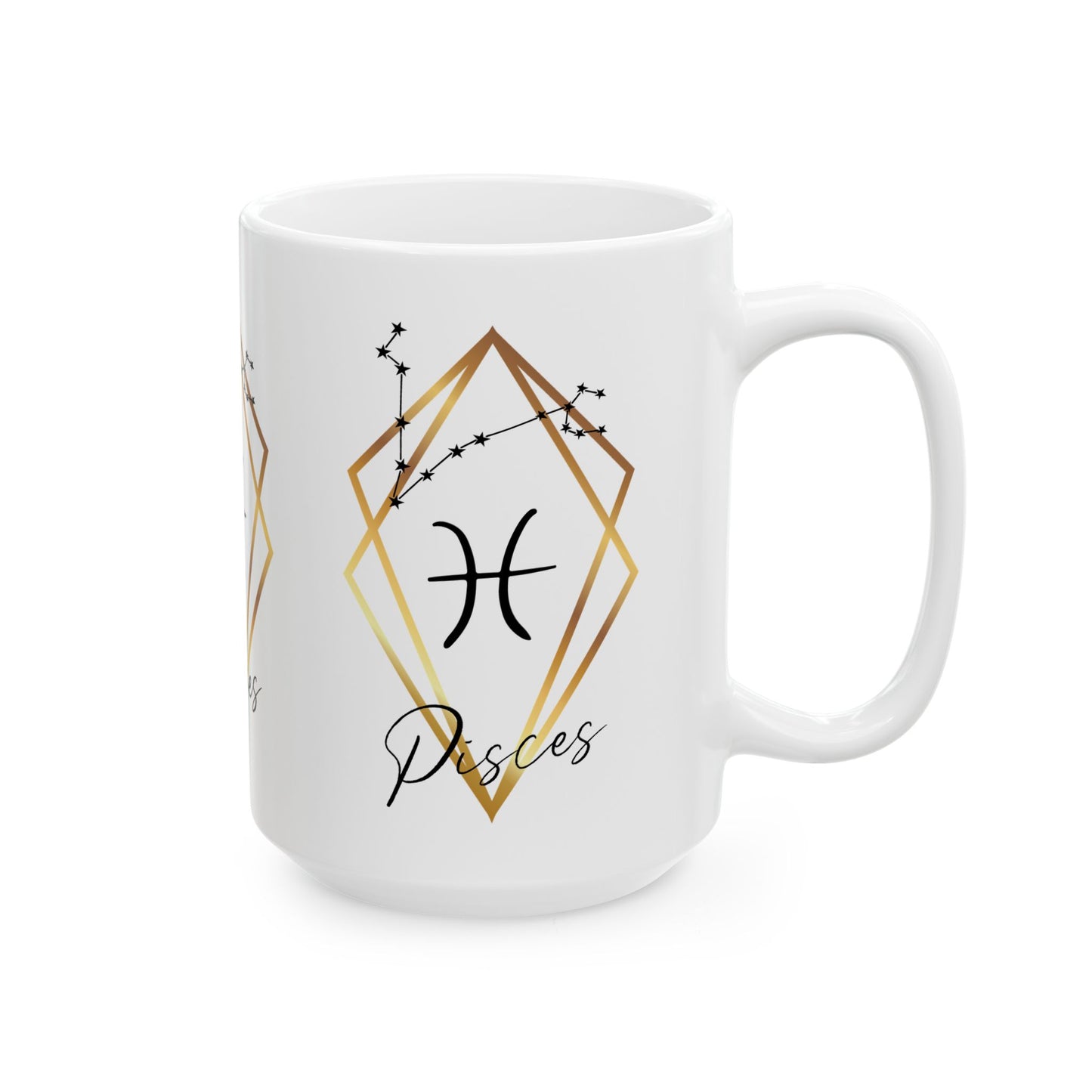 Pisces Constellation Ceramic Coffee Cup 15oz