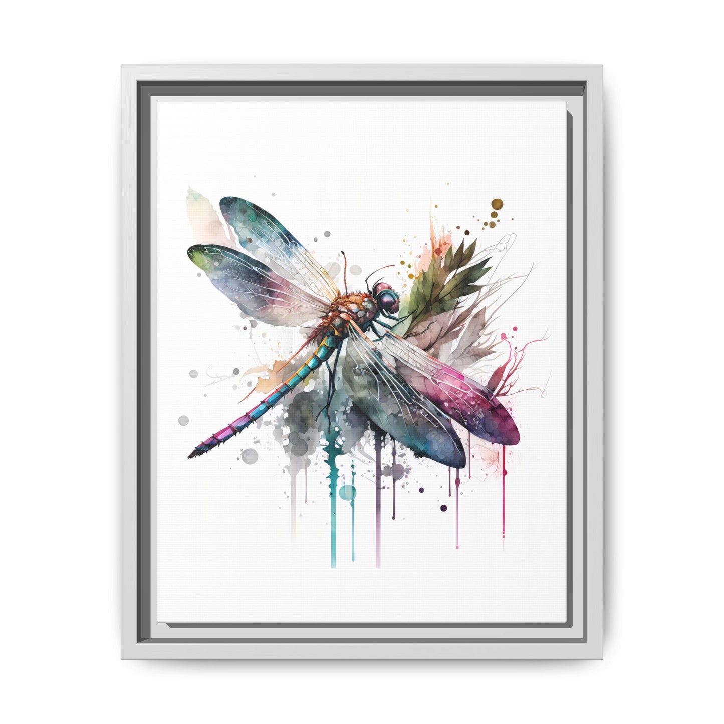Colorful Dragonfly Art Print 11x14