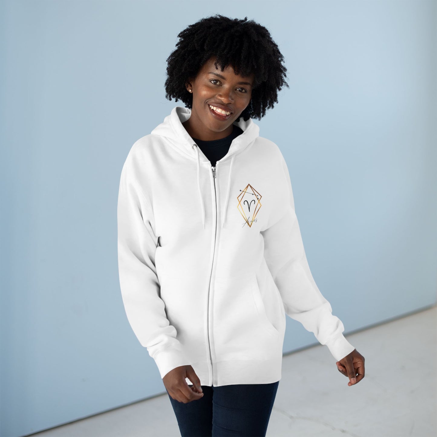 Aries Unisex Zip Hoodie