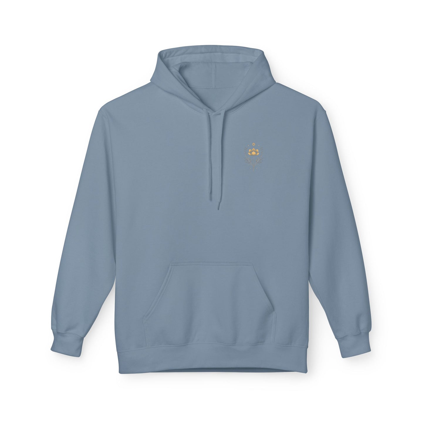 Golden Lotus Fleece Hoodie - Unisex Comfort