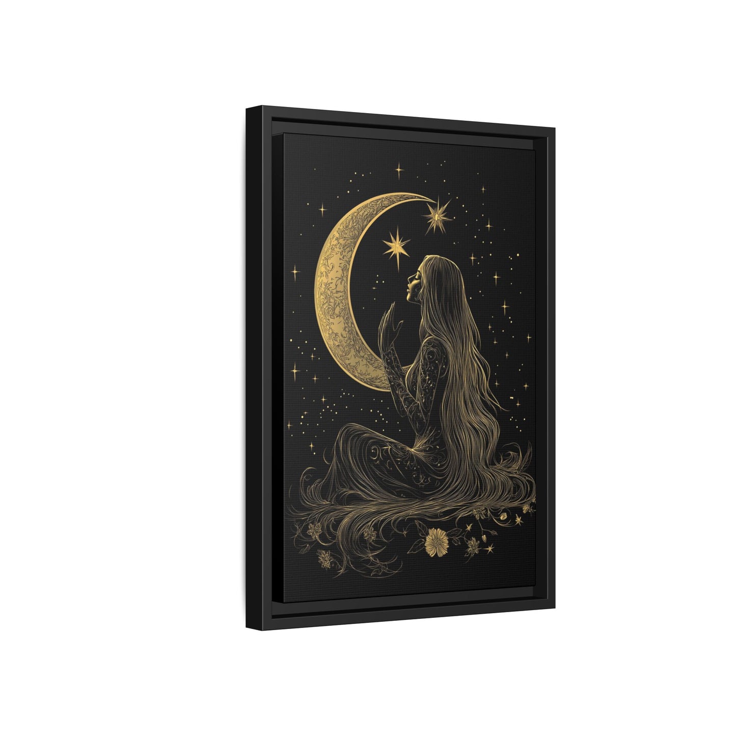 Moonlit Dreamer Framed Canvas Art Print