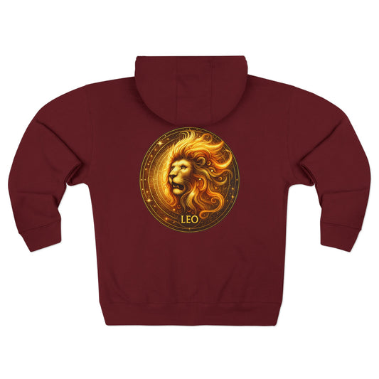 Leo Unisex Zip Hoodie