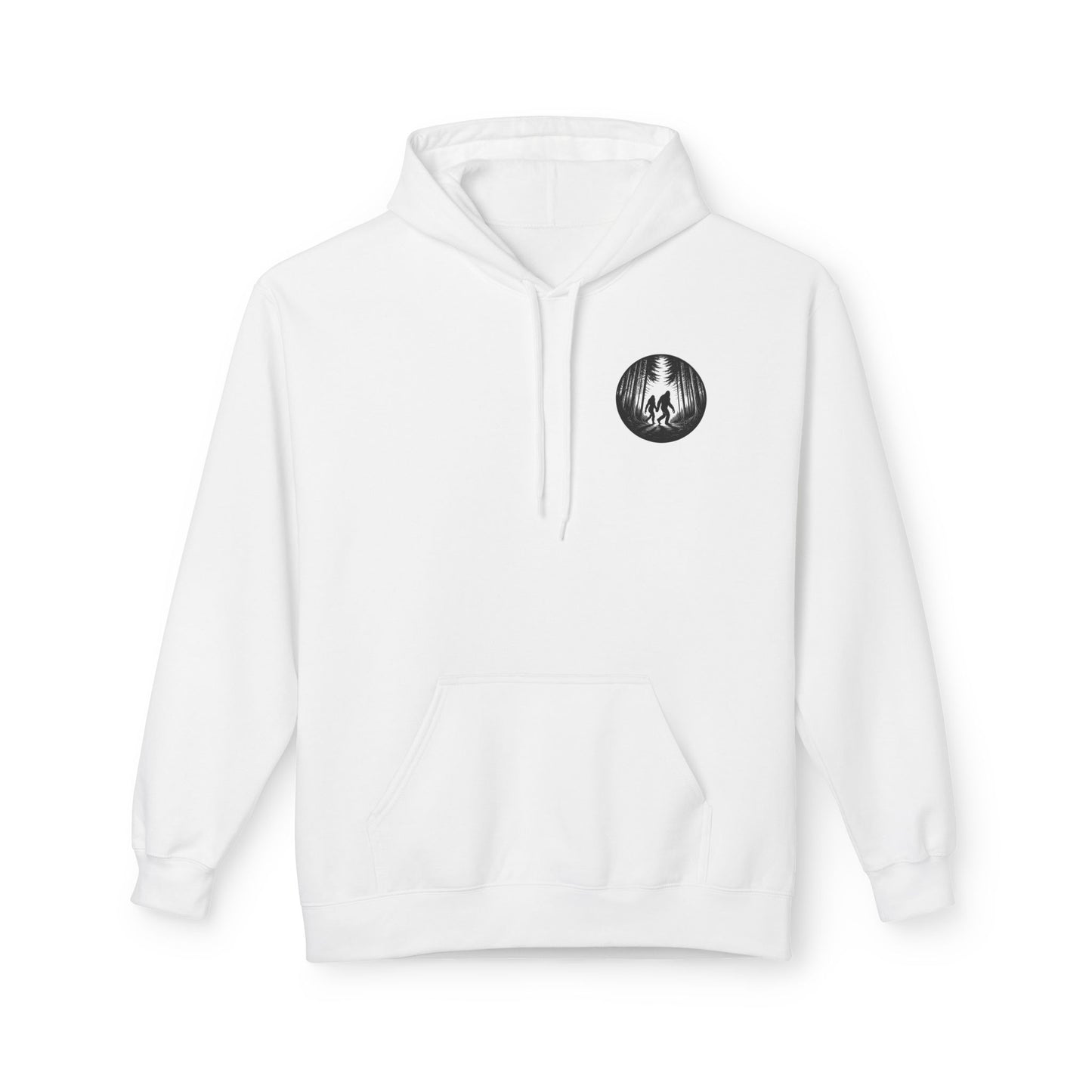 Mystical Bigfoot Couple Hoodie - Cozy Unisex Midweight Fleece Sweatshirt