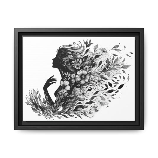 Floral Goddess Silhouette Wall Art 12x9 &14x11
