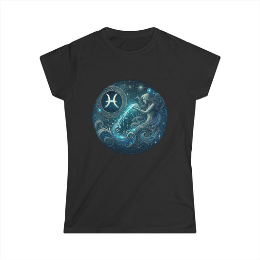 Aquarius Tee Zodiac Sign Softstyle Women’s Tee Shirt