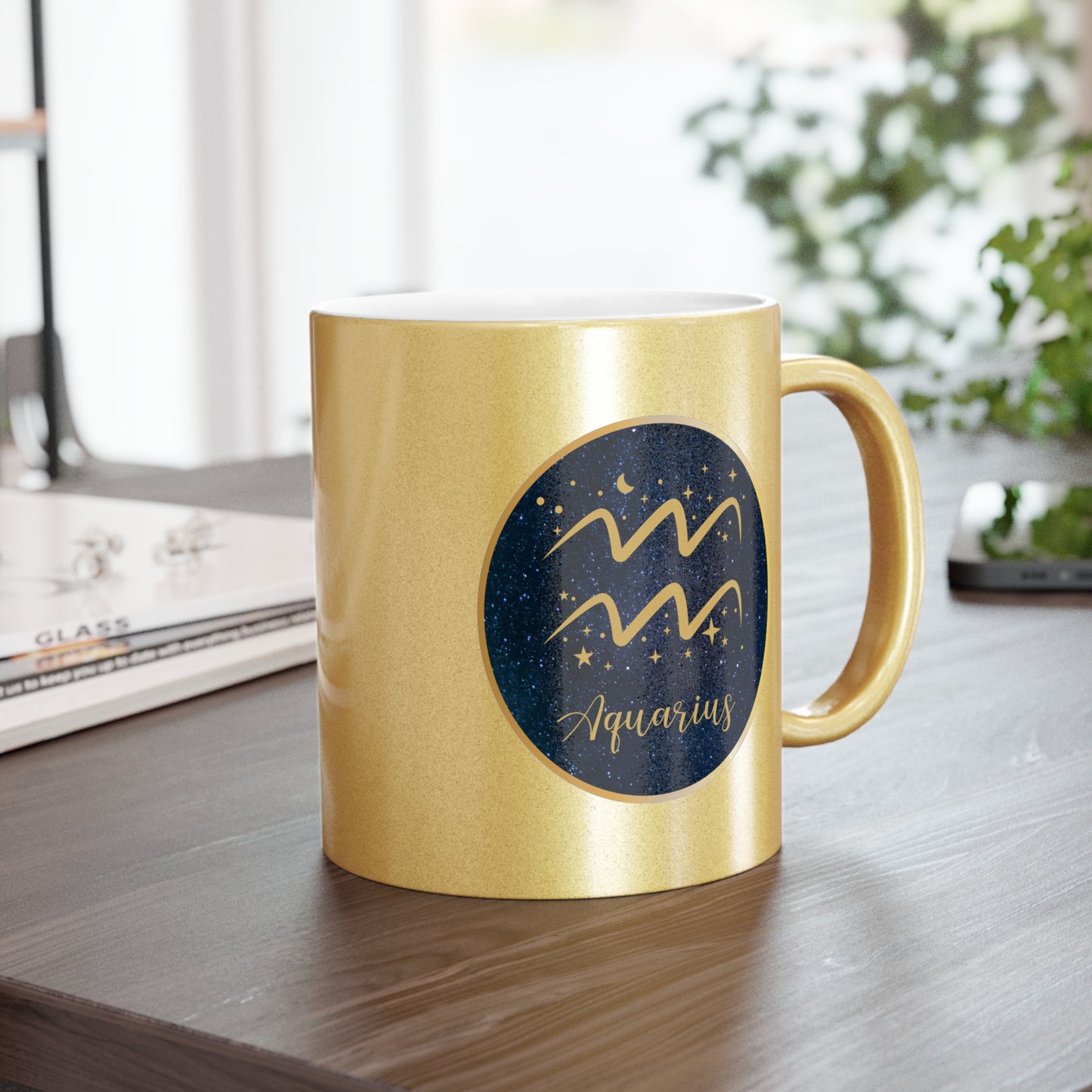 Aquarius 11oz Metallic Mug