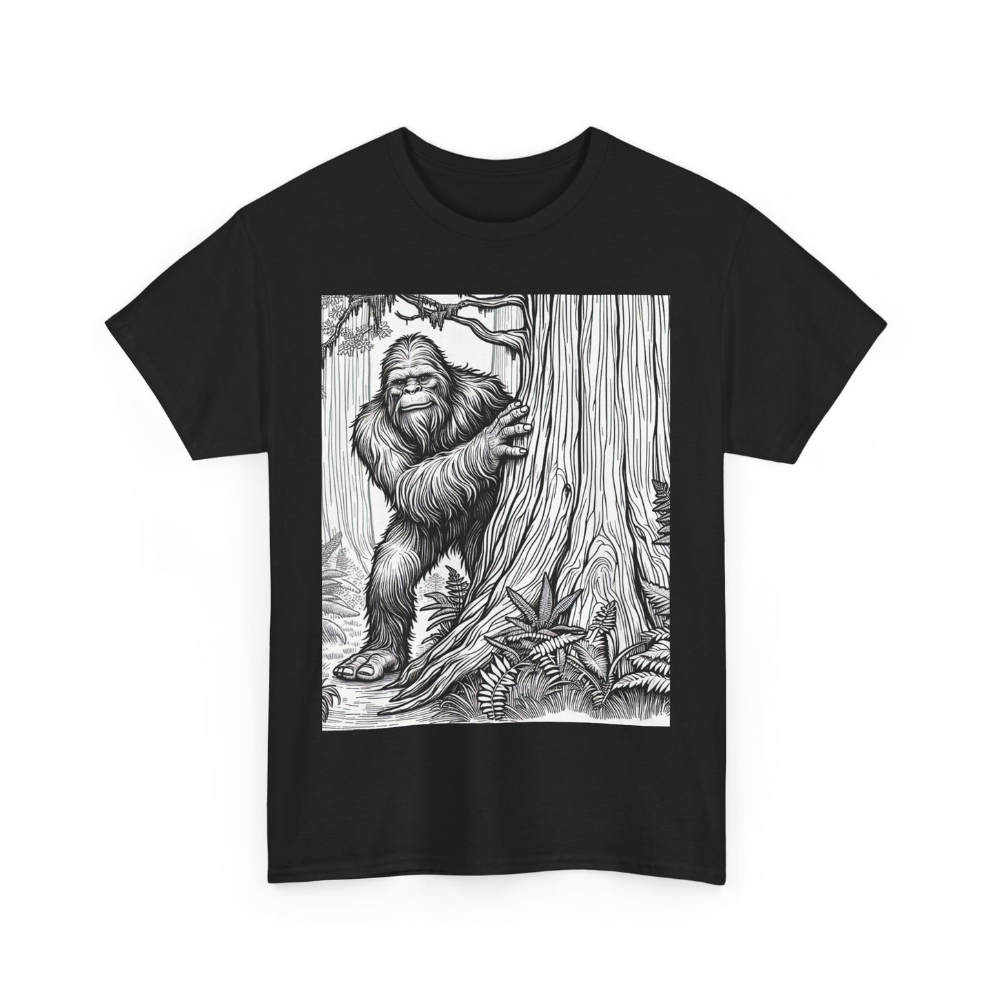 Unisex Heavy Cotton Sasquatch Peek T-Shirt