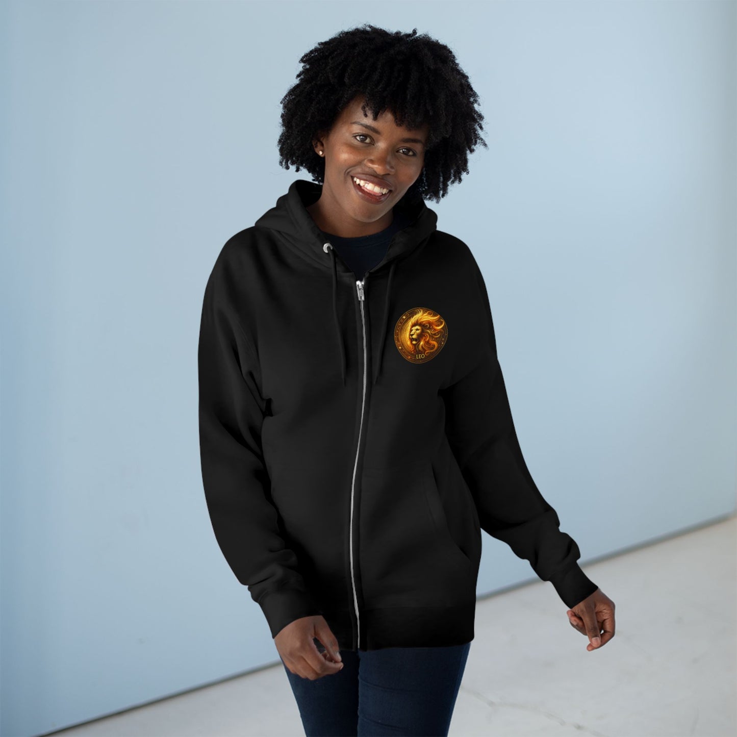 Leo Unisex Zip Hoodie