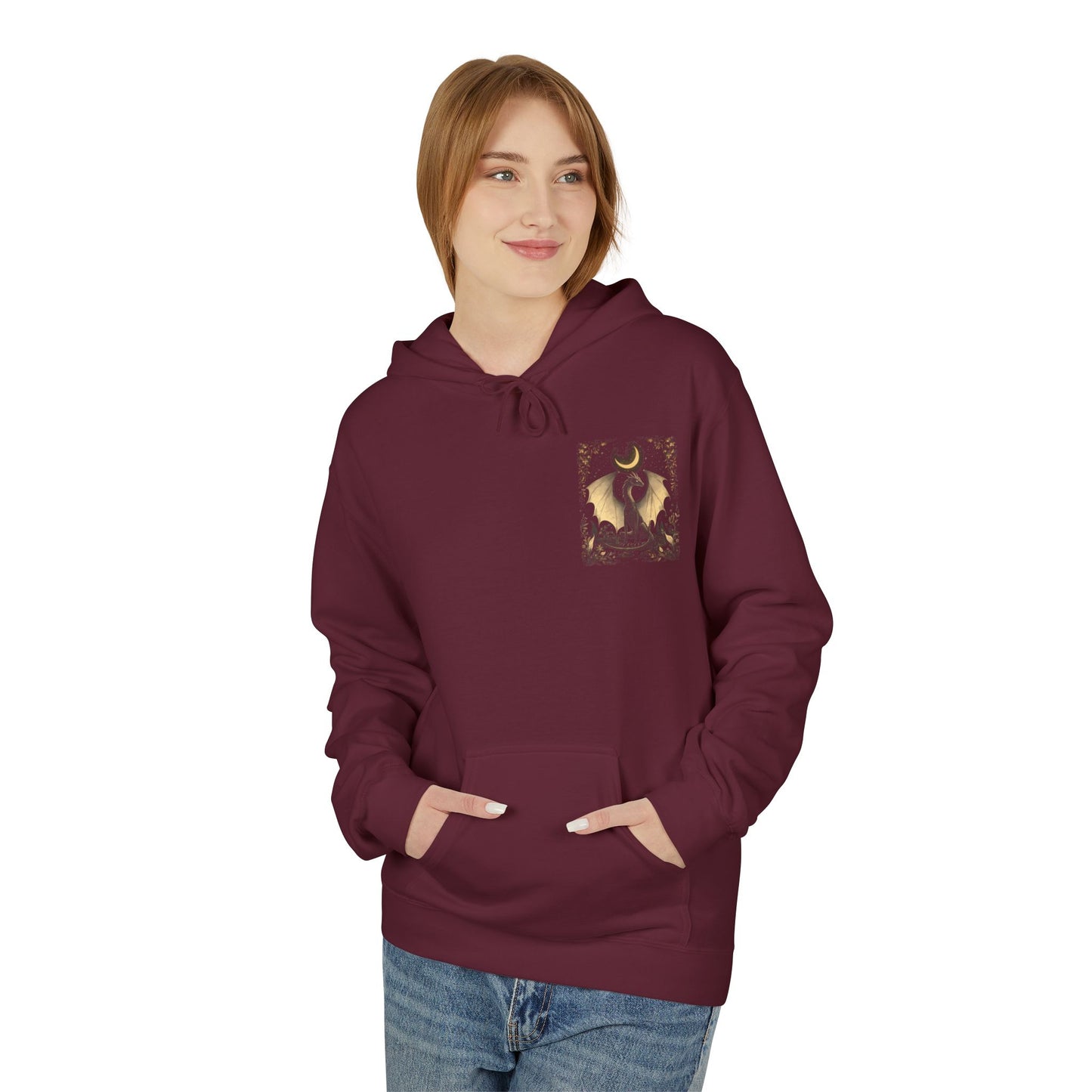 Magical Dragon & Moon Fleece Unisex Pullover