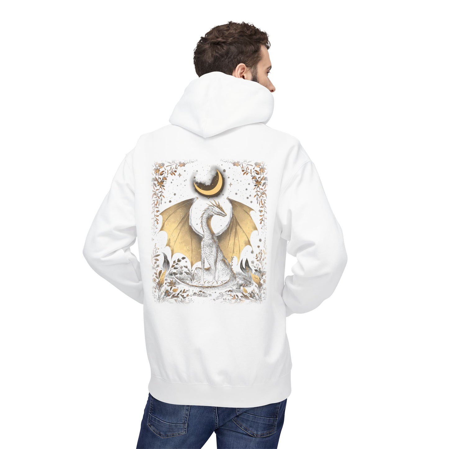 Magical Dragon & Moon Fleece Unisex Pullover