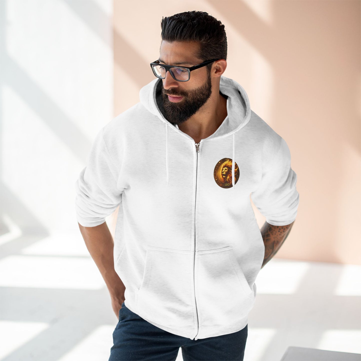 Leo Unisex Zip Hoodie