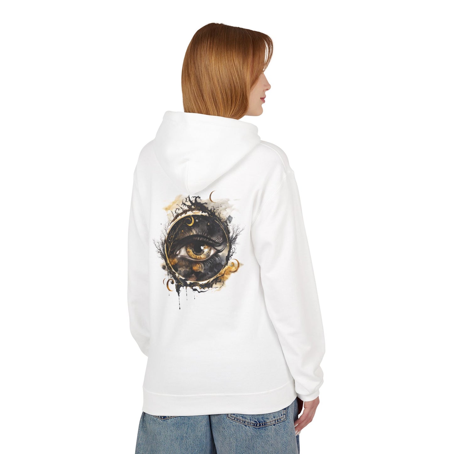 Mystical Eye Fleece Hoodie - Cozy Unisex Wear