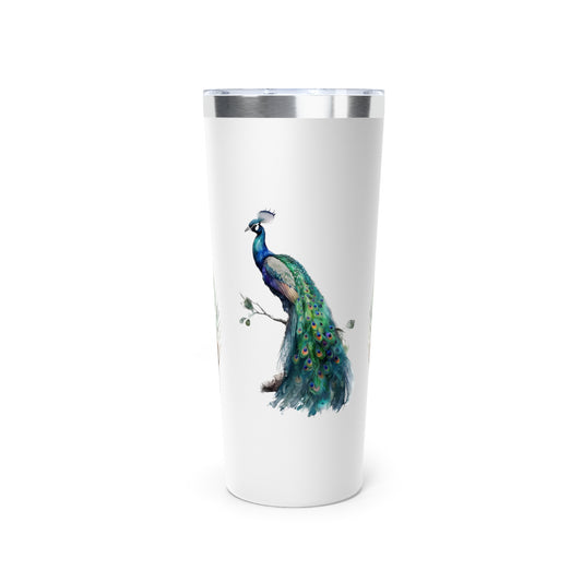 Peacock Design 22oz. Copper Vacuum Insulated Tumbler
