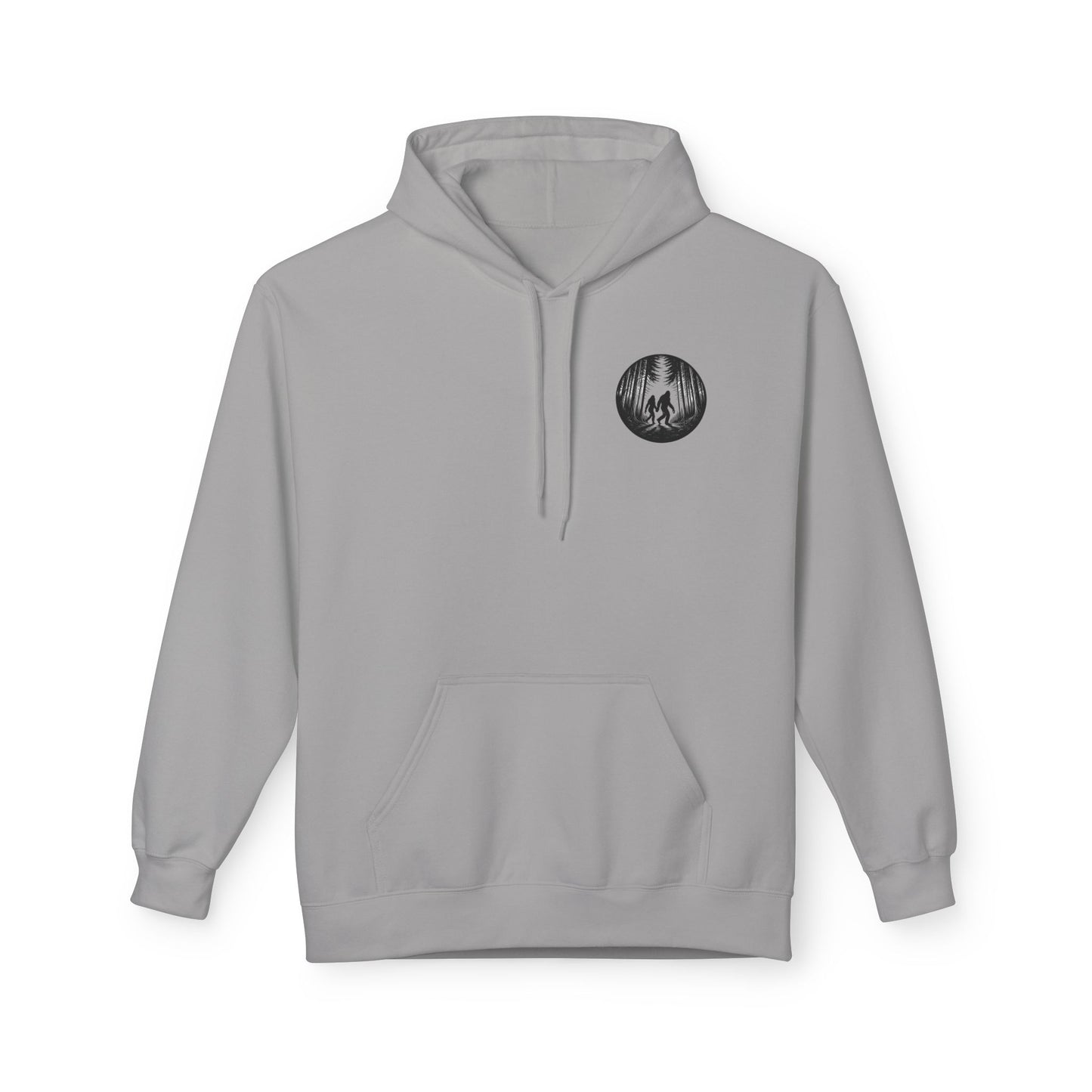 Mystical Bigfoot Couple Hoodie - Cozy Unisex Midweight Fleece Sweatshirt