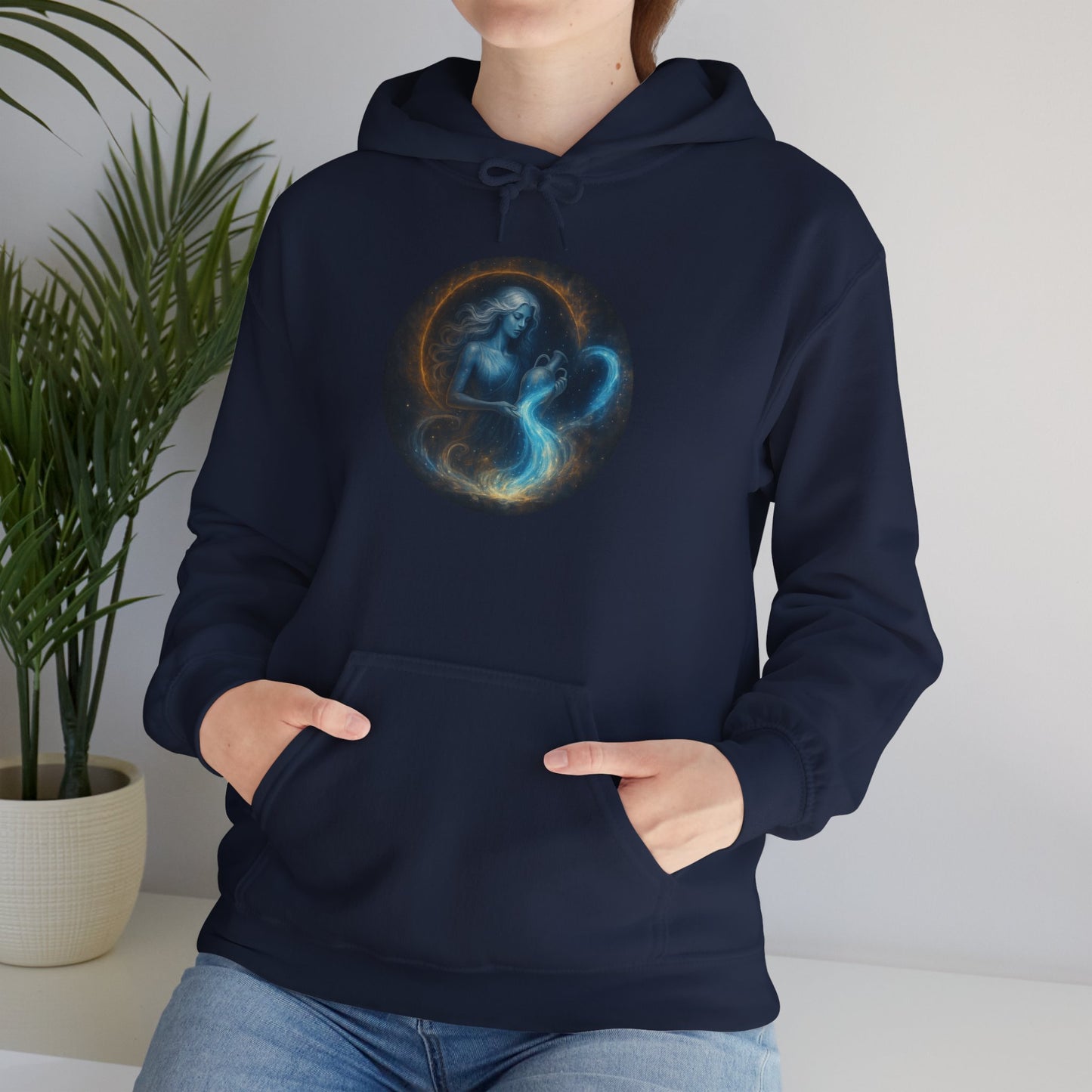 Aquarius Zodiac Unisex Fleece Hoodie