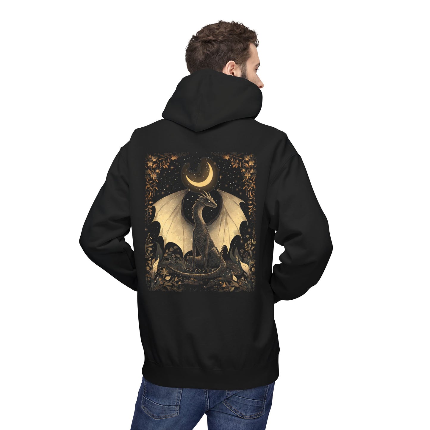 Magical Dragon & Moon Fleece Unisex Pullover