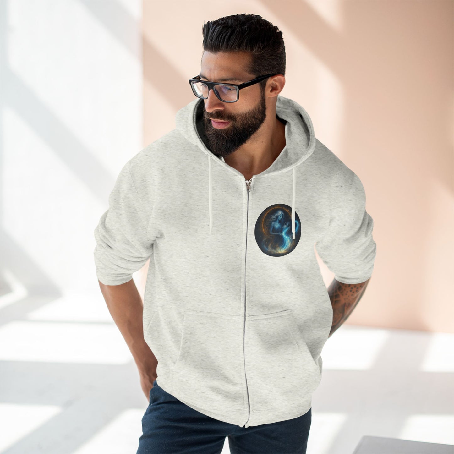 Aquarius Unisex Zip Hoodie