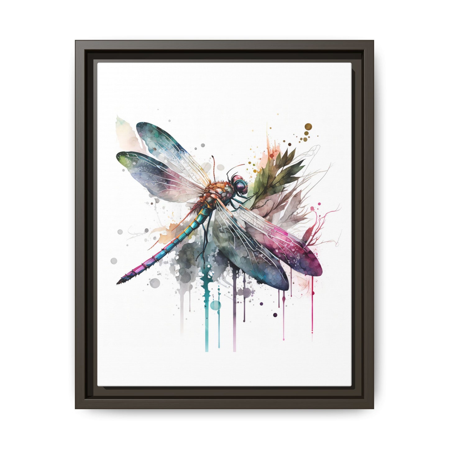 Colorful Dragonfly Art Print 11x14