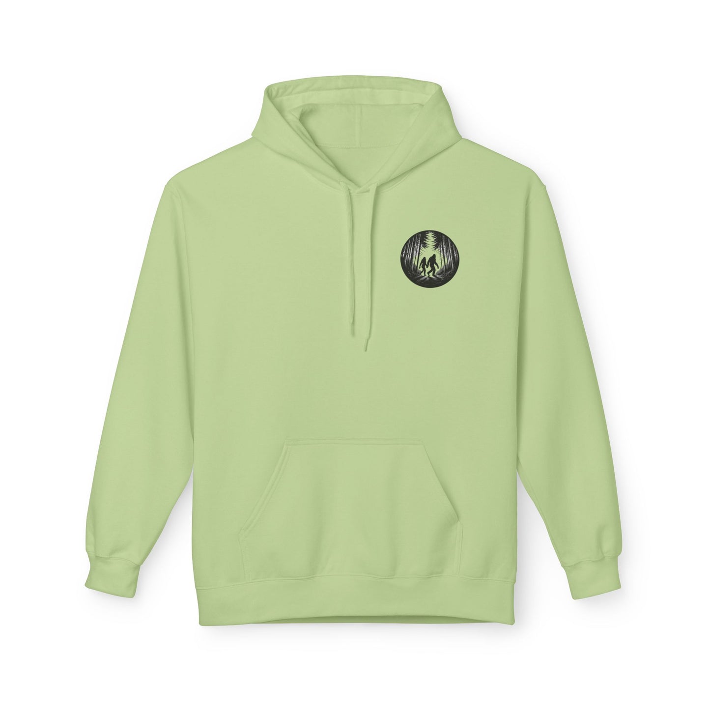 Mystical Bigfoot Couple Hoodie - Cozy Unisex Midweight Fleece Sweatshirt