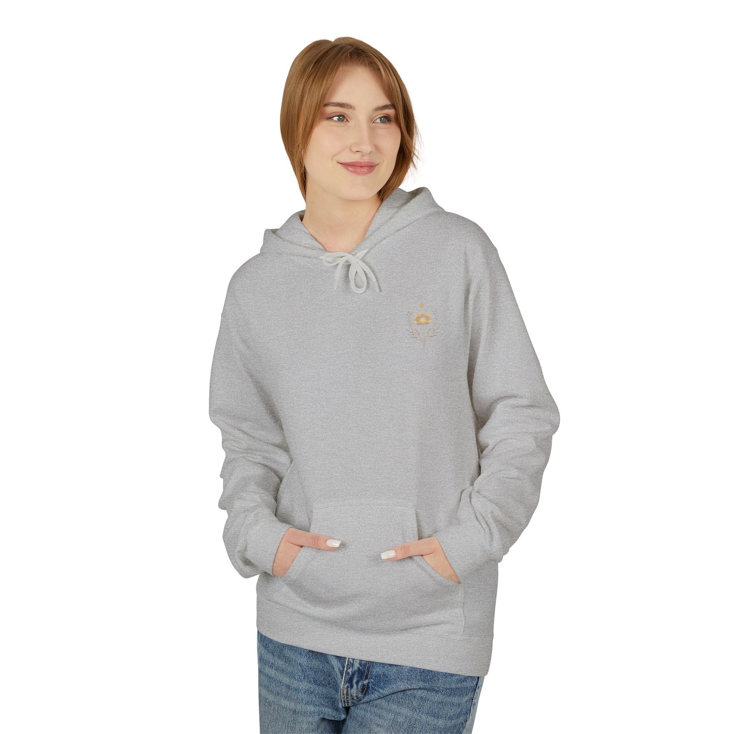 Golden Lotus Fleece Hoodie - Unisex Comfort
