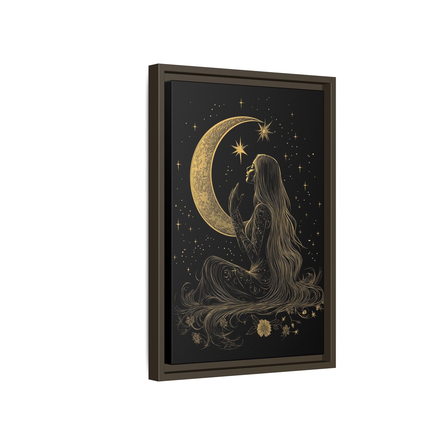 Moonlit Dreamer Framed Canvas Art Print