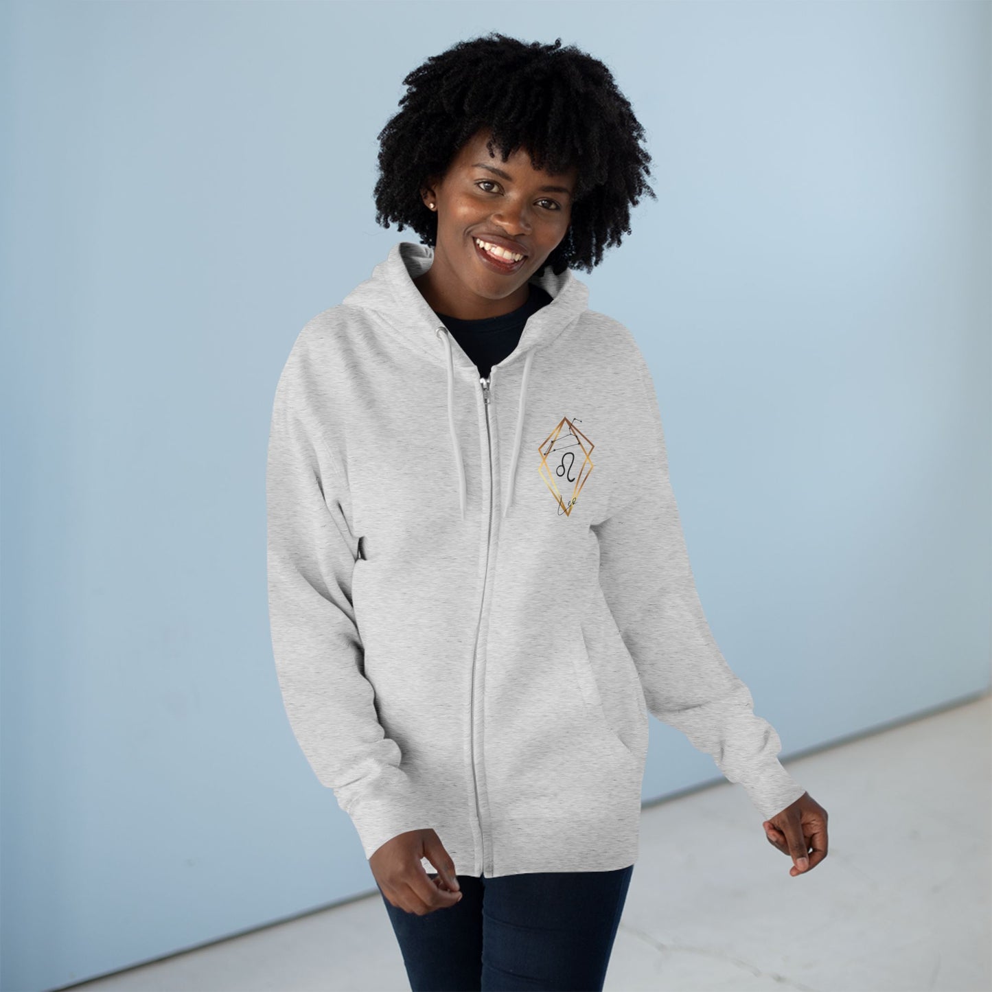 Leo Unisex Zip Hoodie