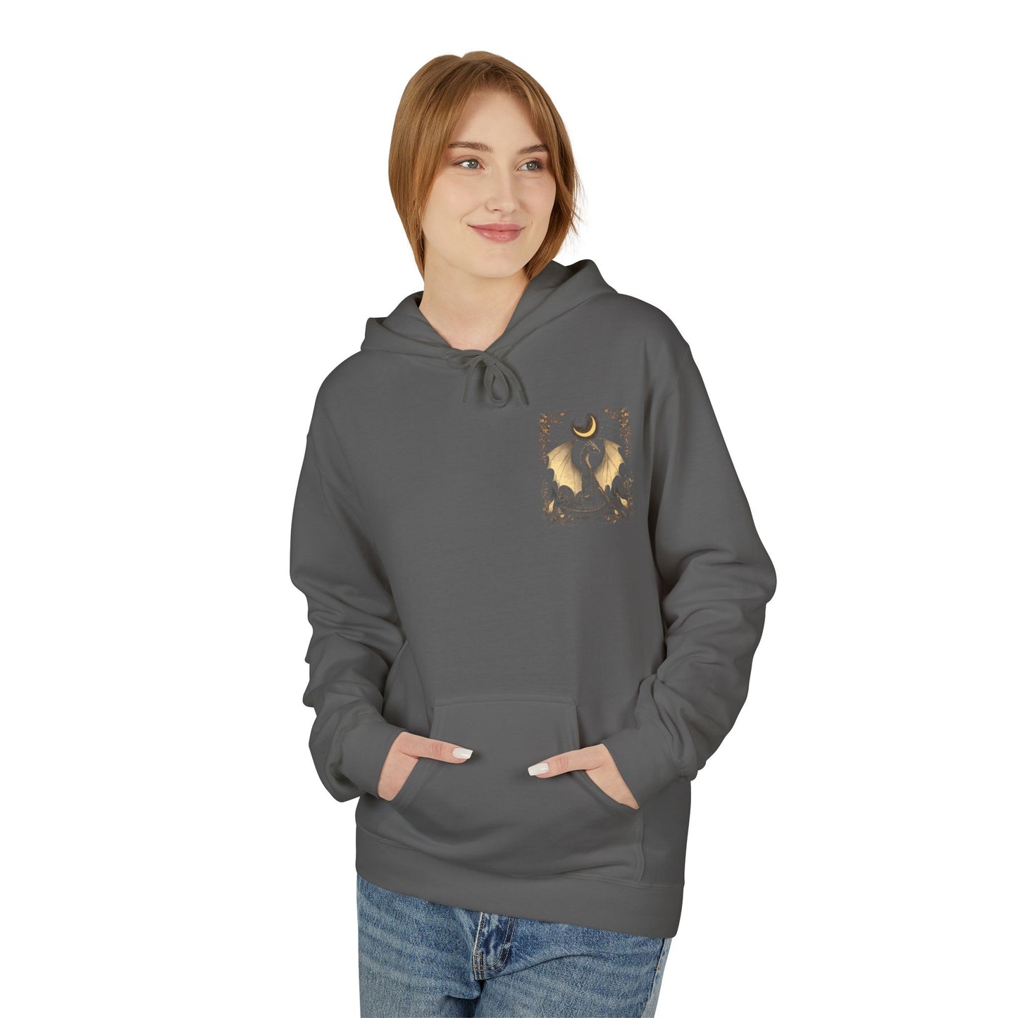 Magical Dragon & Moon Fleece Unisex Pullover