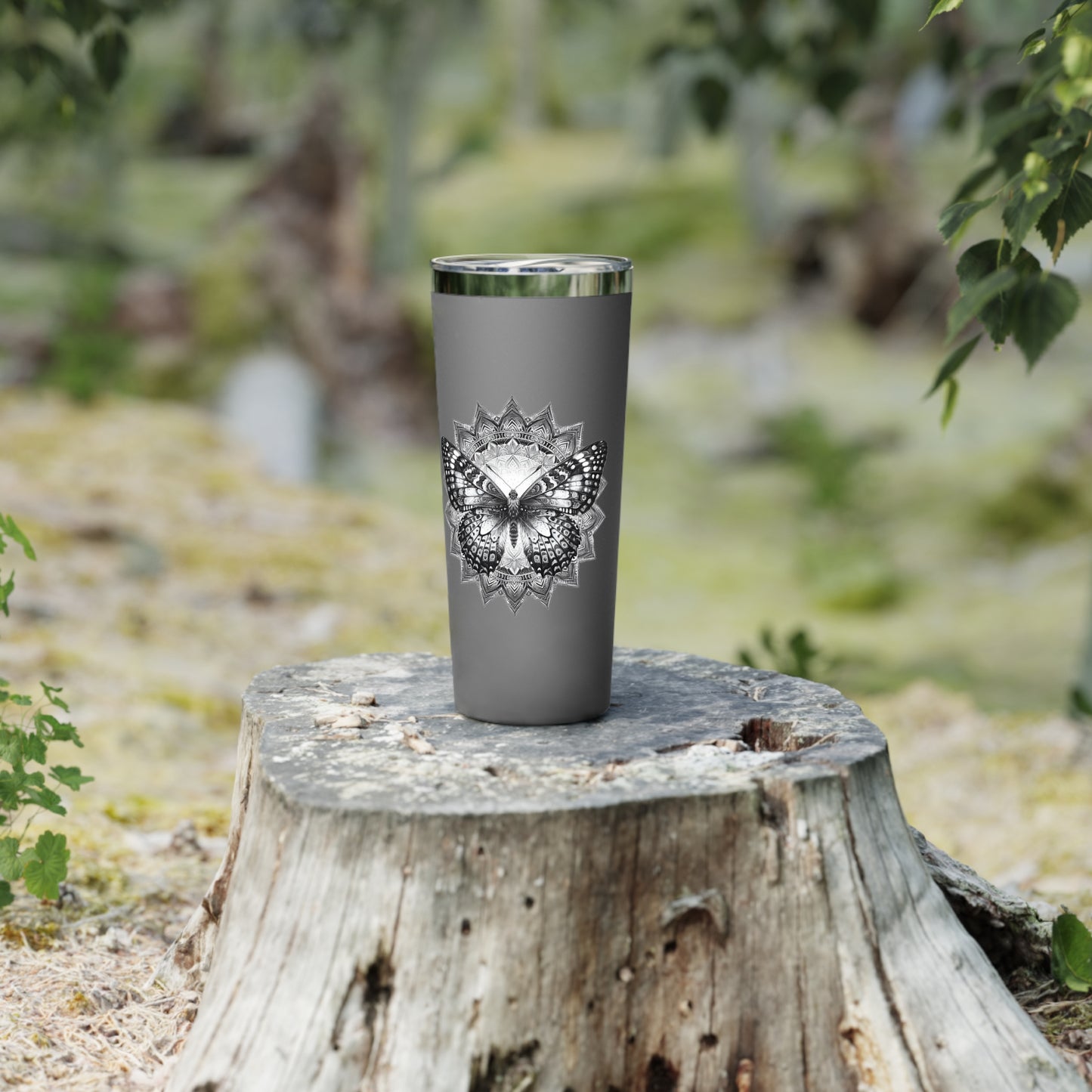 Elegant Butterfly Copper Vacuum Insulated Tumbler