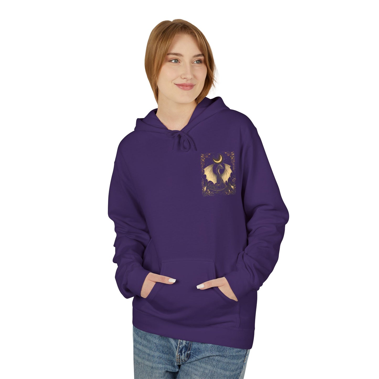Magical Dragon & Moon Fleece Unisex Pullover