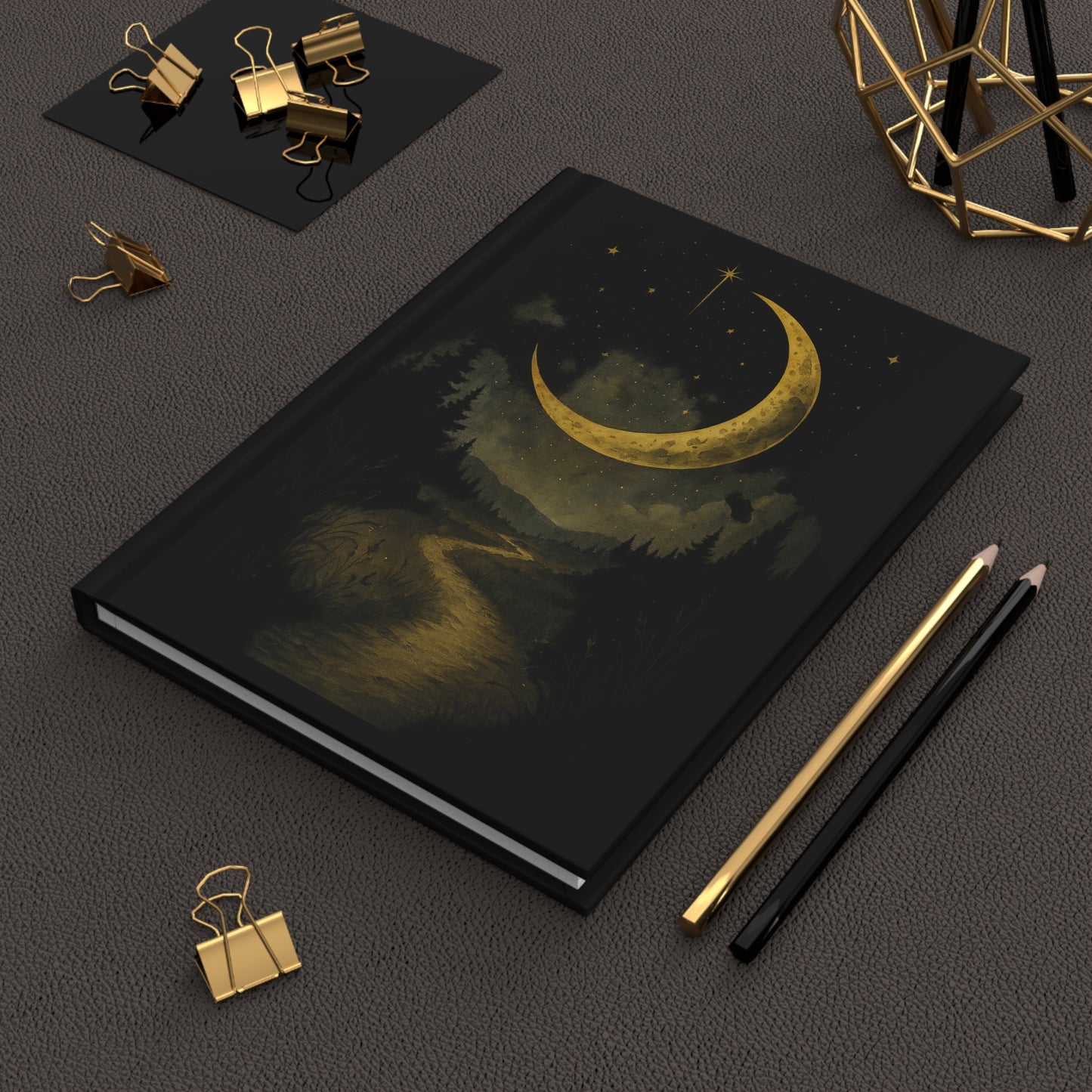 Moonlit Journey Hardcover Journal