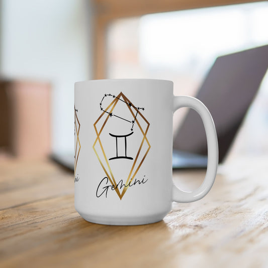 Gemini Constellation Ceramic Coffee Cup 15oz