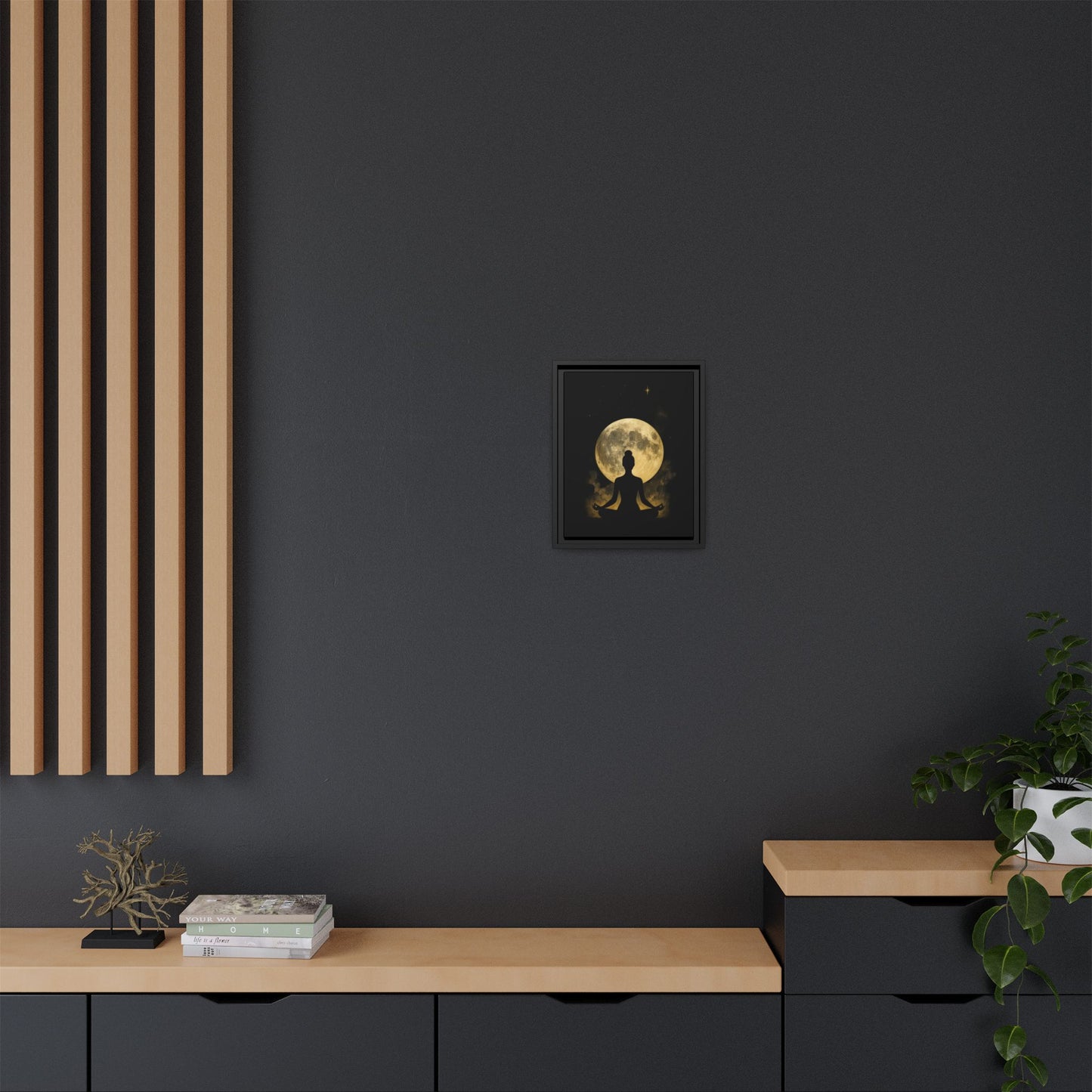 Meditative Moon Canvas Art