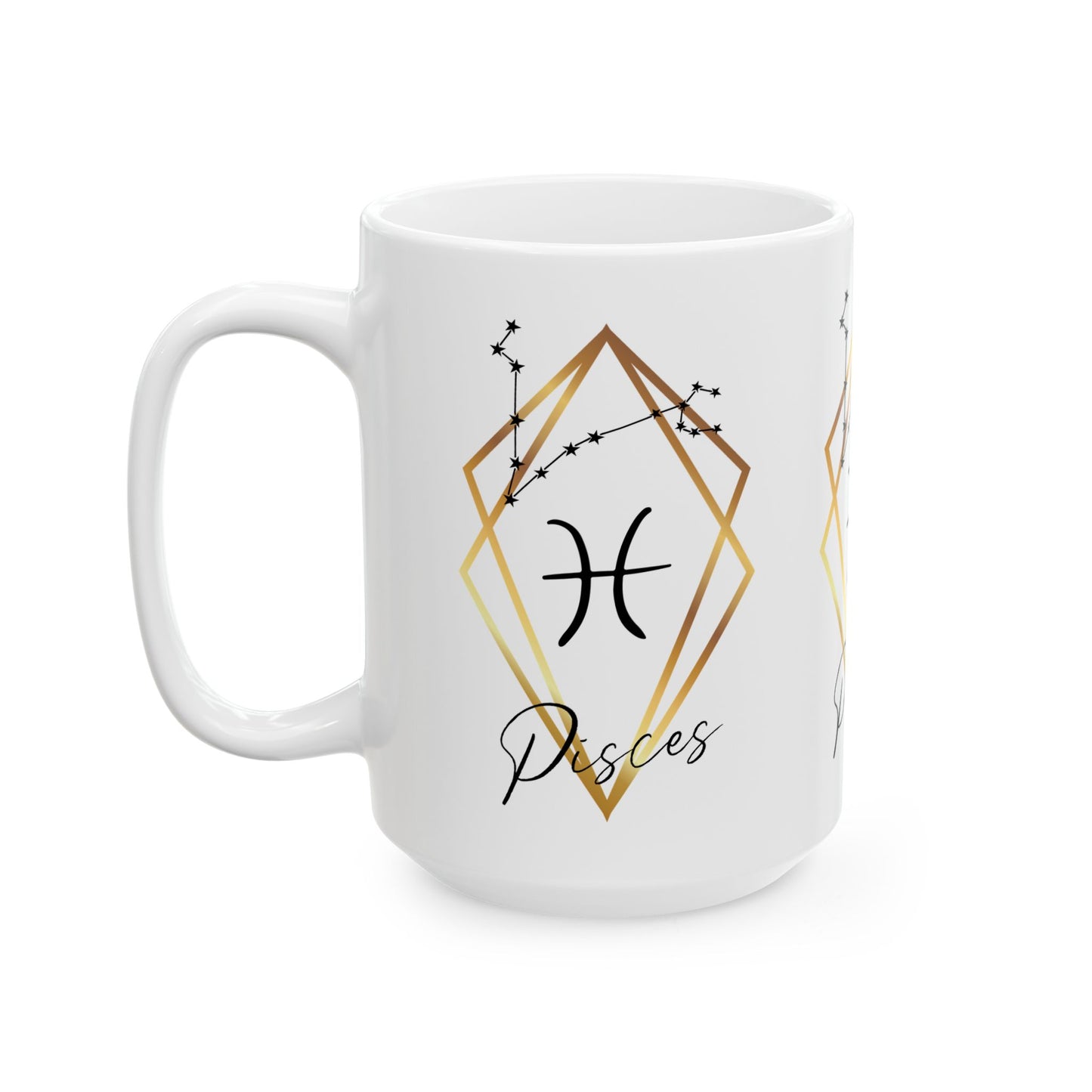 Pisces Constellation Ceramic Coffee Cup 15oz