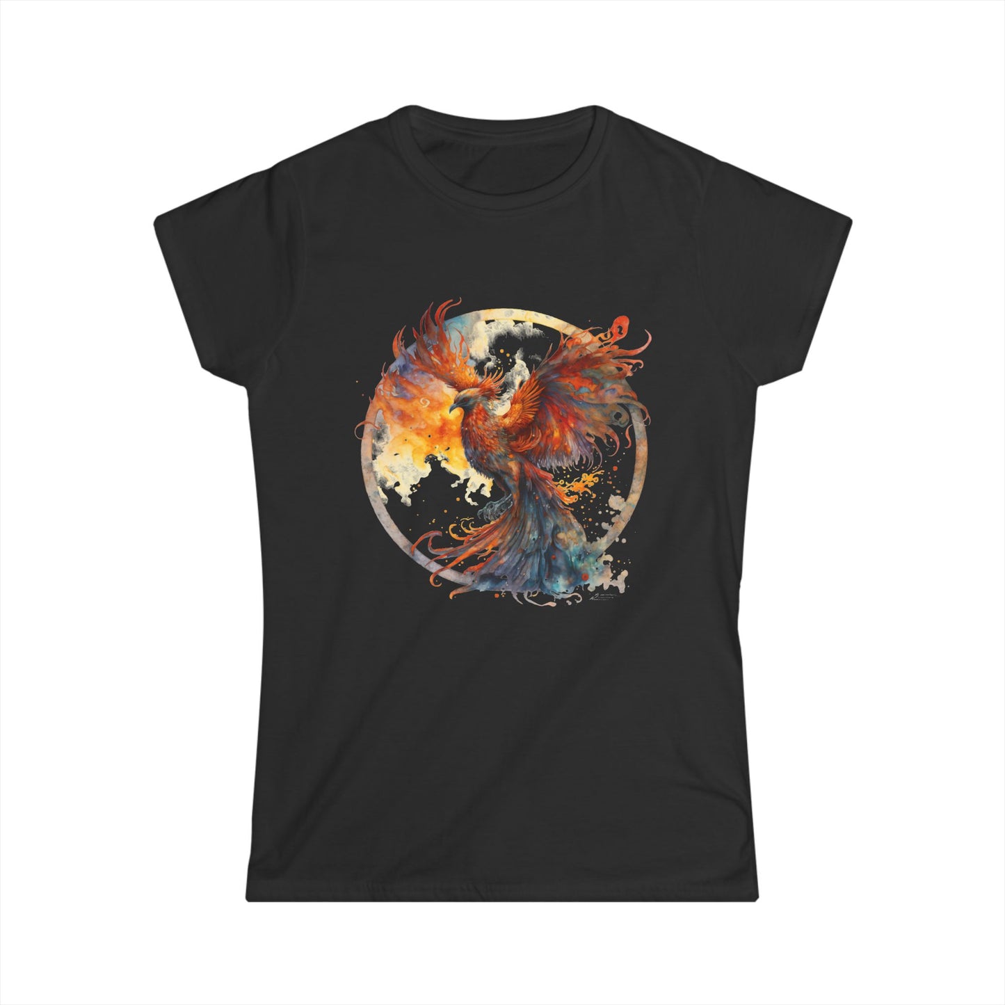 She Rises – Phoenix Graphic Tee, Women's Softstyle Tee